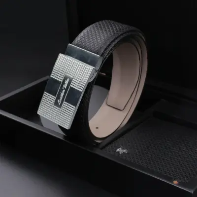 Genuine Italian leather belt (Reversable/Double sided)-B-MTI002-40 (Size -40)