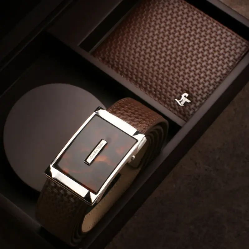 Men 100% Genuine Leather Belt (Size:34)